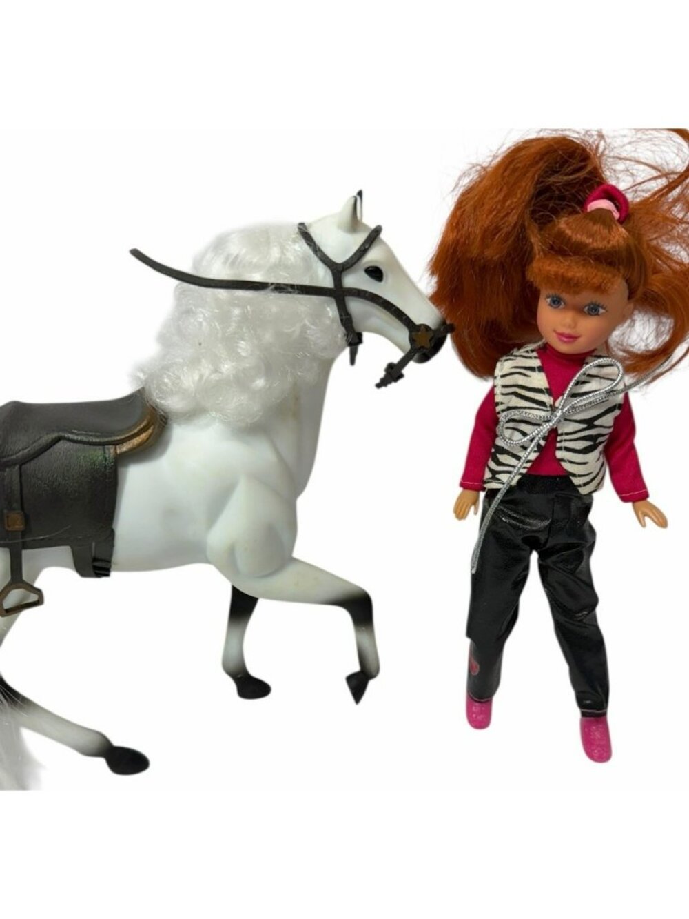 Vintage 1994 Kid Kore Katie Kelsey Sister Doll Horse Shenandoah Riding Club Red